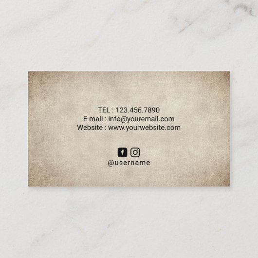 ヨガインストラクターヴィンテージツリーウェルネススパ 名刺 (裏面)