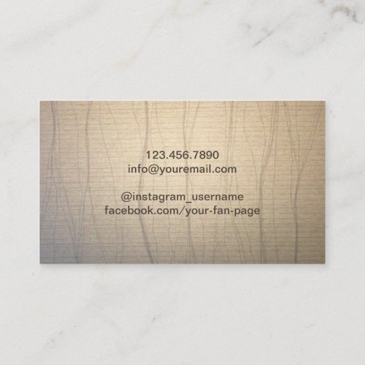 ヨガインストラクターヴィンテージツリーエレガントセラピー 名刺 (裏面)