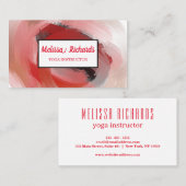 ヨガインストラクターヴィンテージ水彩名刺 名刺 (正面/裏面)