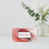 ヨガインストラクターヴィンテージ水彩 名刺 (スタンド正面)