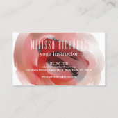 ヨガインストラクターヴィンテージ水彩 名刺 (裏面)