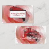 ヨガインストラクターヴィンテージ水彩 名刺 (正面/裏面)