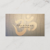 ヨガインストラクターヴィンテージ禅紙OMシンボル 名刺 (正面)