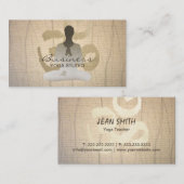 ヨガインストラクターヴィンテージ金ゴールドオムサインナマステ 名刺 (正面/裏面)