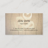 ヨガインストラクターヴィンテージ金ゴールドオムサインナマステ 名刺 (裏面)