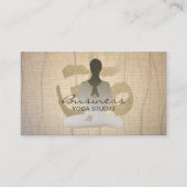 ヨガインストラクターヴィンテージ金ゴールドオムサインナマステ 名刺 (正面)