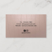 ヨガインストラクターヴィンテージ金ゴールドゼンツリースパ 名刺 (裏面)