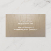 ヨガインストラクターヴィンテージ金ゴールドロータスゼンフラワー 名刺 (裏面)