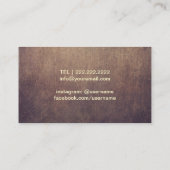 ヨガインストラクターヴィンテージ金ゴールドロータスフラワー 名刺 (裏面)