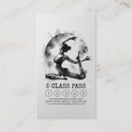 ヨガインストラクター一本足キングポーズ5クラスパス ロイヤリティカード