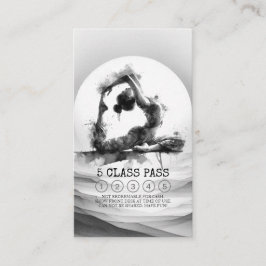 ヨガインストラクター一本足キングポーズ5クラスパス ロイヤリティカード