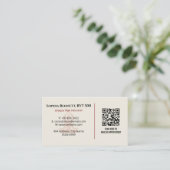 ヨガインストラクター事業 | 落ち着いたブラウンマンダラ 名刺 (スタンド正面)