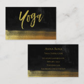 *~*ヨガインストラクター先生ブラック金ゴールド 名刺 (正面/裏面)