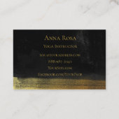 *~*ヨガインストラクター先生ブラック金ゴールド 名刺 (裏面)