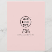 ヨガインストラクター先生プロモピンクビジネス チラシ (裏面)