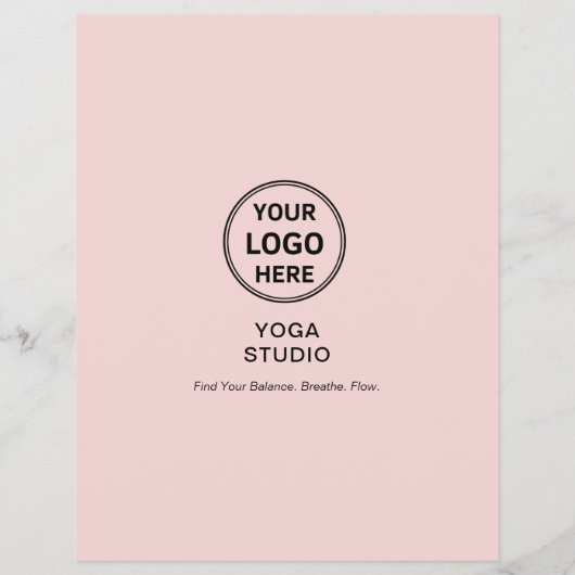 ヨガインストラクター先生プロモピンクビジネス チラシ (裏面)