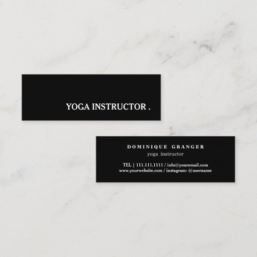 ヨガインストラクター先生 スキニー名刺 (正面/裏面)