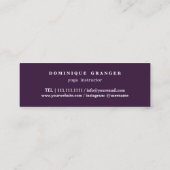 ヨガインストラクター先生 スキニー名刺 (裏面)