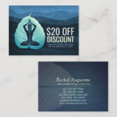 ヨガインストラクター割引クーポンロイヤリティボディリーフ 割引カード (正面/裏面)