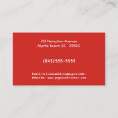 ヨガインストラクター名刺 名刺 (裏面)