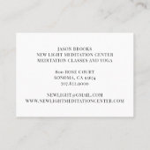 ヨガインストラクター名刺 名刺 (裏面)