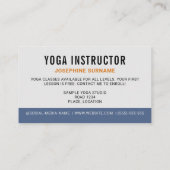 ヨガインストラクター女性下向き犬ポーズ 名刺 (裏面)