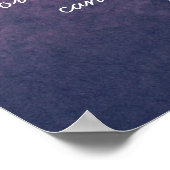 ヨガインストラクター水彩瞑想ポーズOMサイン ポスター (角)