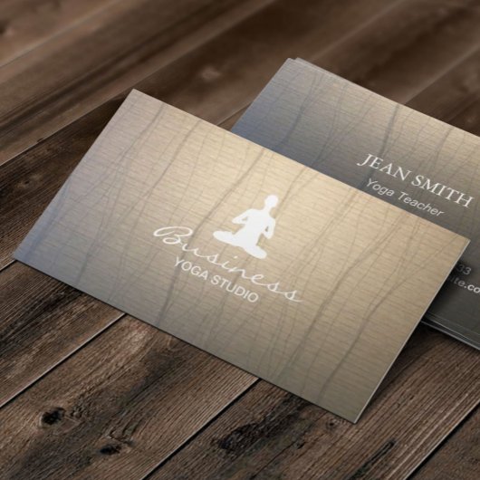 ヨガインストラクター瞑想エレガント禅背景 名刺