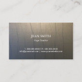 ヨガインストラクター瞑想エレガント禅背景 名刺 (裏面)