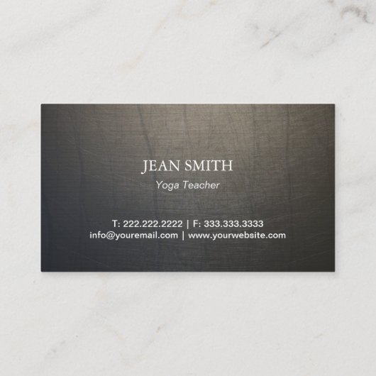 ヨガインストラクター瞑想エレガント禅 名刺 (裏面)
