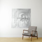 ヨガインストラクター瞑想ツリーポーズオムサイン引用文 タペストリー (インサイチュ(横))