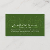 ヨガインストラクター瞑想フィットネスエアロピックスジム 名刺 (裏面)