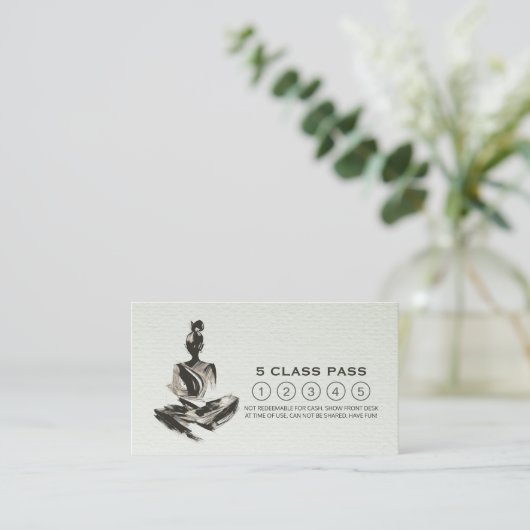 ヨガインストラクター瞑想ブラシストローククラスパス ロイヤリティカード (スタンド正面)