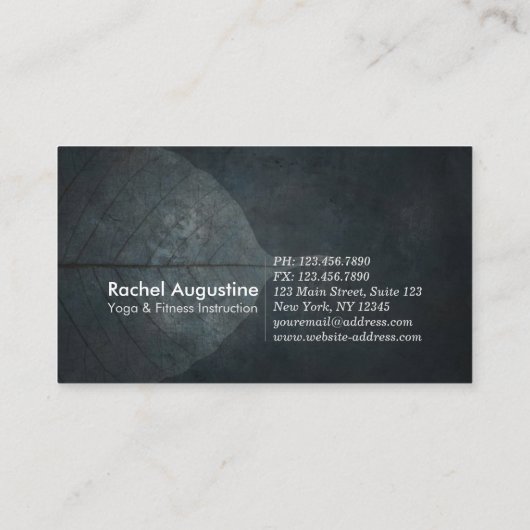 ヨガインストラクター瞑想ブラシストローククラスパス ロイヤリティカード (裏面)