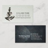 ヨガインストラクター瞑想ブラシストローククラスパス ロイヤリティカード (正面/裏面)