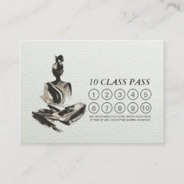 ヨガインストラクター瞑想ブラシストローククラスパス ロイヤリティカード