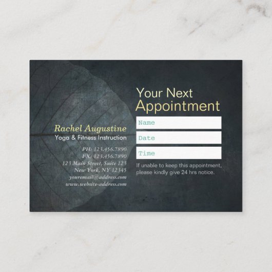 ヨガインストラクター瞑想ブラシストローククラスパス ロイヤリティカード (裏面)