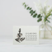 ヨガインストラクター瞑想ブラシストローククラスパス ロイヤリティカード (スタンド正面)