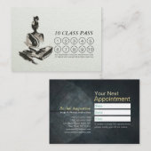 ヨガインストラクター瞑想ブラシストローククラスパス ロイヤリティカード (正面/裏面)