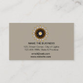 ヨガインストラクター瞑想ホリスティックロータスフラワー 名刺 (裏面)