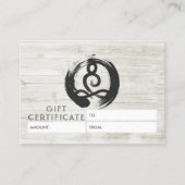 ヨガインストラクター瞑想ポーズギフト証明書 割引カード (正面)