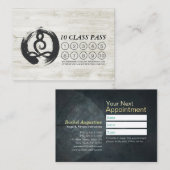 ヨガインストラクター瞑想ポーズクラスパスロイヤリティ ロイヤリティカード (正面/裏面)