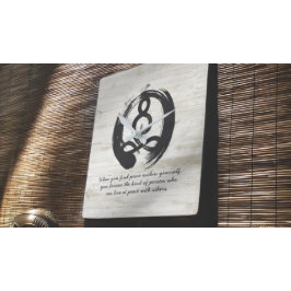 ヨガインストラクター瞑想ポーズゼンシンボル引用文 スクエア壁時計