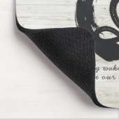 ヨガインストラクター瞑想ポーズゼンシンボル引用文 マウスパッド (コーナー)