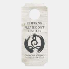 ヨガインストラクター瞑想ポーズヒーラー禅シンボル ドアノブサイン