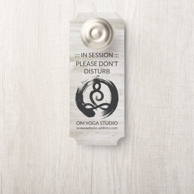 ヨガインストラクター瞑想ポーズヒーラー禅シンボル ドアノブサイン (ノブ)