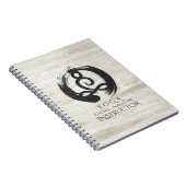 ヨガインストラクター瞑想ポーズヒーラー禅シンボル ノートブック (右側)