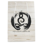 ヨガインストラクター瞑想ポーズヒーラー禅シンボル ミディアムペーパーバッグ