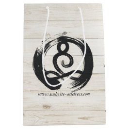 ヨガインストラクター瞑想ポーズヒーラー禅シンボル ミディアムペーパーバッグ