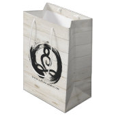 ヨガインストラクター瞑想ポーズヒーラー禅シンボル ミディアムペーパーバッグ